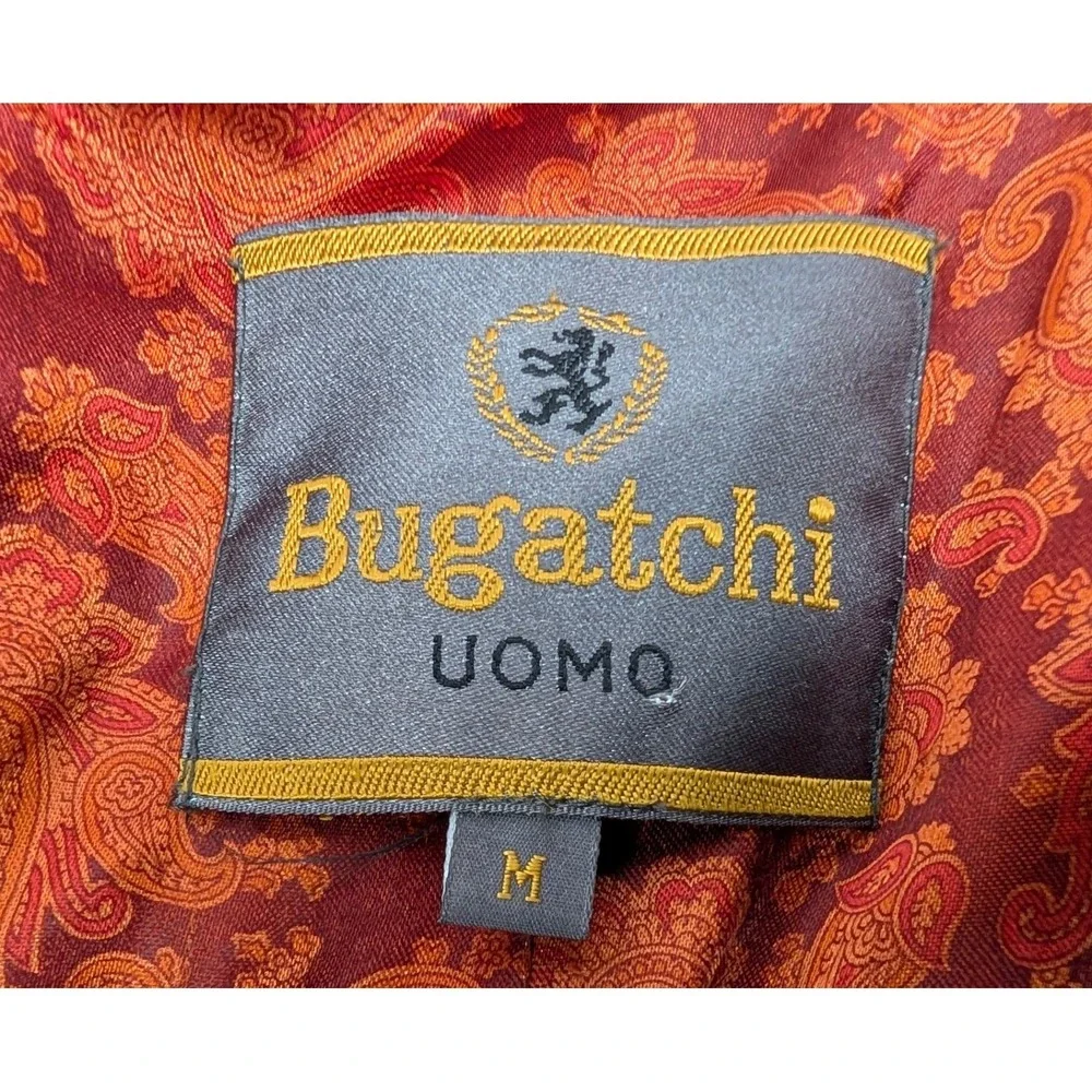 Vintage Bugatchi Uomo Sport Coat Jacket Men's M Paisley‎ Lined Green Hongkong